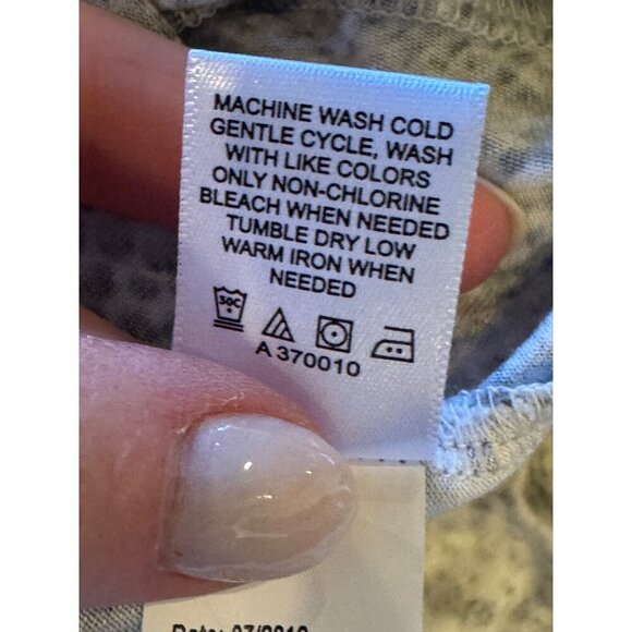 Haute Hippie Dress Women 3X Gray Snakeskin Jersey Tribe Maya V Neck Maxi Jungle - Picture 10 of 11